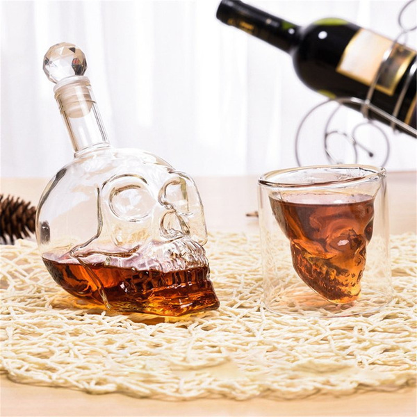 Skull decanter Skull Cup تحفہ سیٹ caraffe