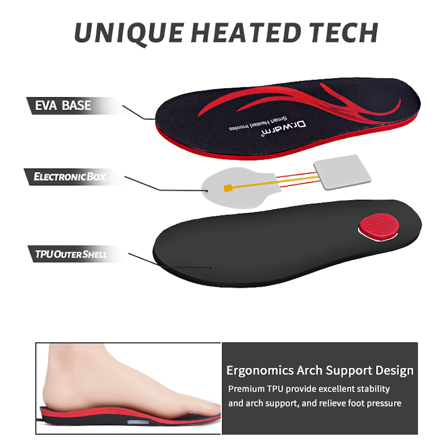 ہیٹنگ کے ساتھ سمارٹ insoles