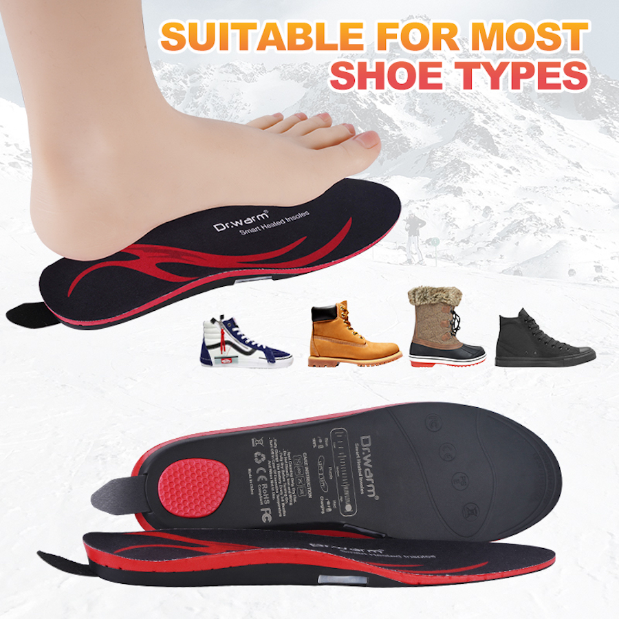 تھرمل ہیٹنگ بیٹریوں کے ساتھ insoles - فون کے لیے ایپ