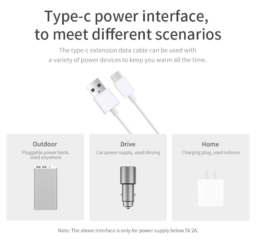 USB کیبل، پاور بینک، کار سگریٹ لائٹر اڈاپٹر