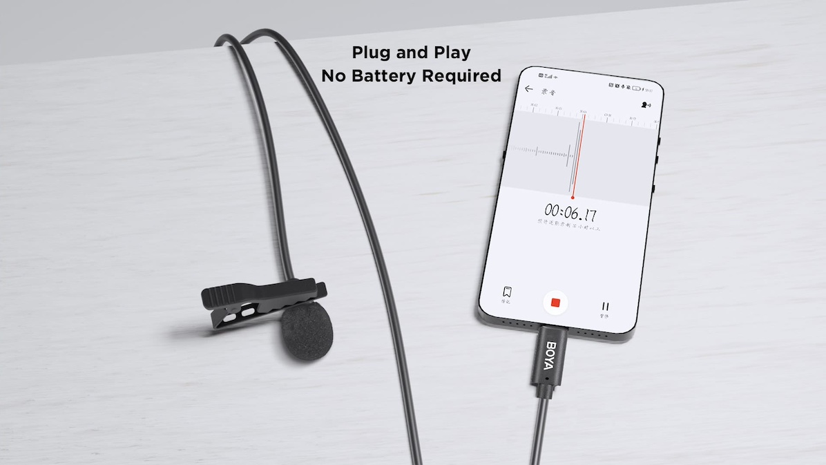 Android آلات کے لیے USB-C کنیکٹر کے ساتھ موبائل فون کا مائیکروفون